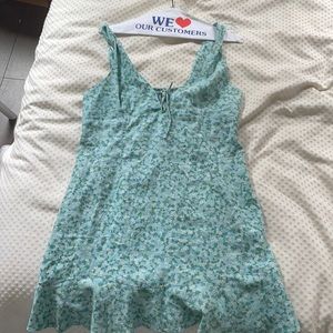 Worn once - blue and green floral Zara sundress